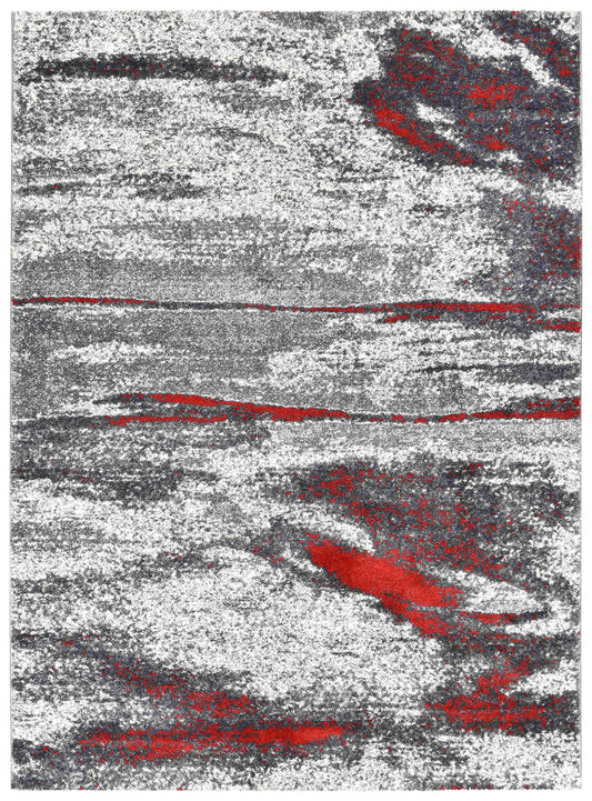 ABSTRACT RUG RED